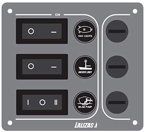 Купить Панель на 3 выключателя Lalizas Sp3 Ultra 31289 10A 12-24В 90х100мм антрацитовая из нержавеющей стали 7ft.ru в интернет магазине Семь Футов