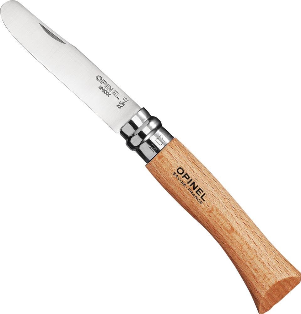 Купить Opinel 001221 Blister N°07 Round Ended Knife Коричневый Natural 8 cm 7ft.ru в интернет магазине Семь Футов