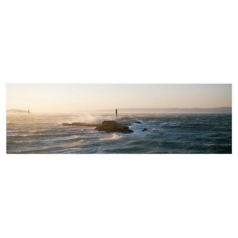 Постер Шторм у мыса Мистраль "Coup de Mistral force 10" Жиля Мартен-Раже Art Boat/OE 339.03.355MC 33x95см в коричневой рамке с веревкой