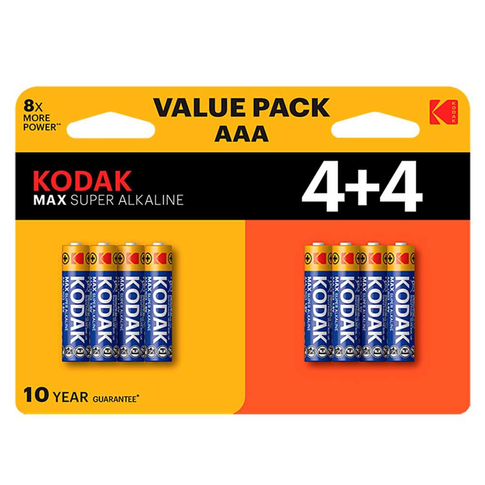 Kodak 30419896 Max AAA LR6 Щелочные батареи 8 Единицы Голубой Multicolour