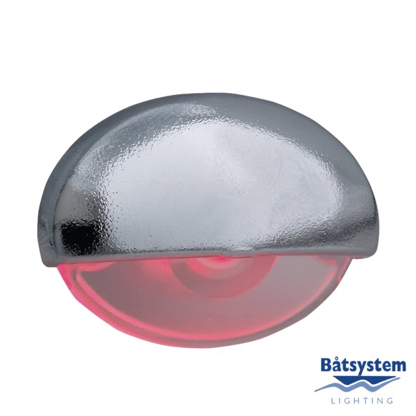 Светильник светодиодный для трапа Batsystem Frilight Steplight 8872C 12 В 0,25 Вт хромированный корпус красный свет