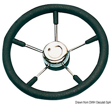 Купить Soft polyurethane steering wheel black 350 mm, 45.129.35 7ft.ru в интернет магазине Семь Футов