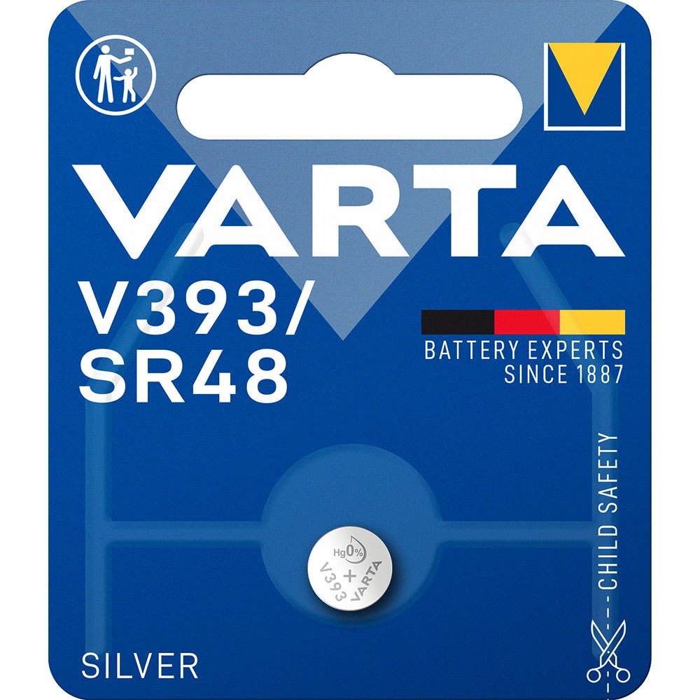 Varta 38554 V393 1.55V Кнопка Батарея Серебристый Blue