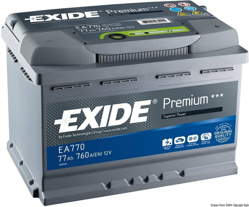 Купить Exide Premium starting battery 77 Ah, 12.404.03 7ft.ru в интернет магазине Семь Футов