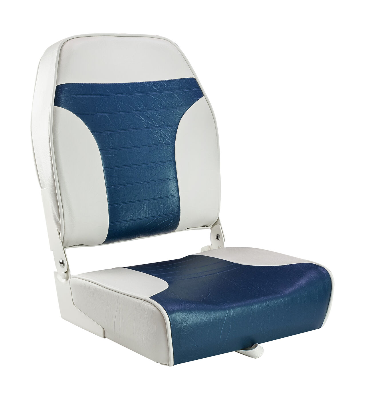 Купить Кресло складное мягкое ECONOMY с высокой спинкой, цвет белый/синий Springfield 1040667 7ft.ru в интернет магазине Семь Футов