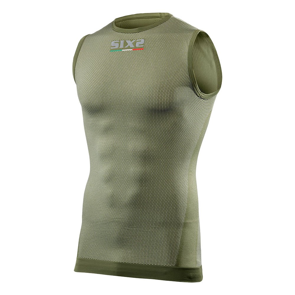 Sixs SMX-XLX-ARMY Безрукавная базовая футболка SMX Зеленый Army XL-2XL