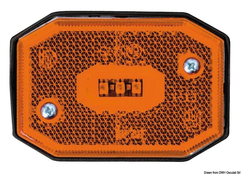Купить Габаритный светодиодный фонарь 12 / 24 B, Osculati 02.021.50 боковой оранжевый цвет 7ft.ru в интернет магазине Семь Футов