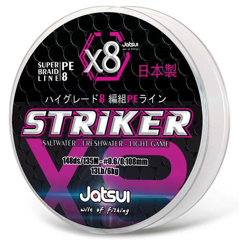 Jatsui D3700439 Striker PE 8 135 m Плетеный Бесцветный Light Pink 0.185 mm