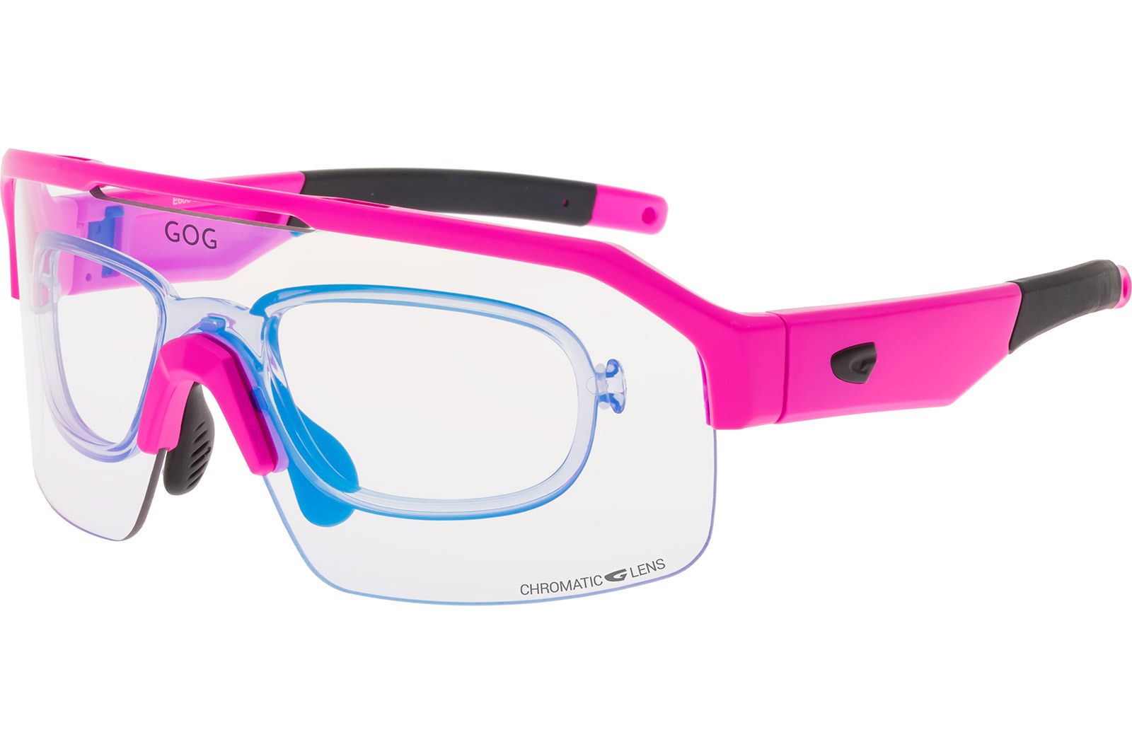 Купить Спортивные очки с диоптриями GOG Thor C / Matt Neon Pink-Black / Photochromic Blue Lens, rx-e600-3cr 7ft.ru в интернет магазине Семь Футов