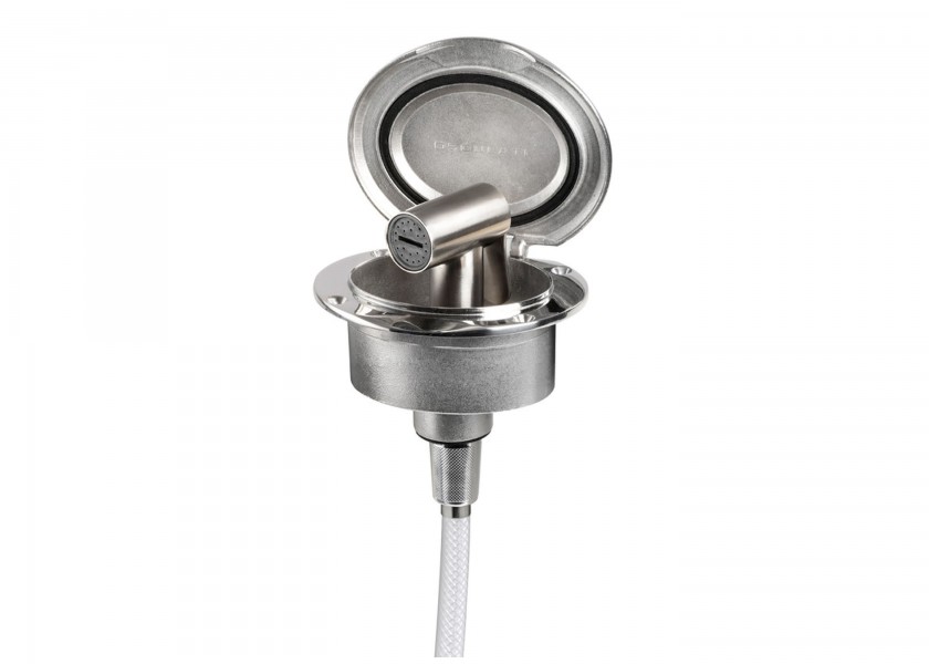 Купить TIGER Stainless Steel Deck Shower / 4.0m PVC hose 30225-bvs 7ft.ru в интернет магазине Семь Футов