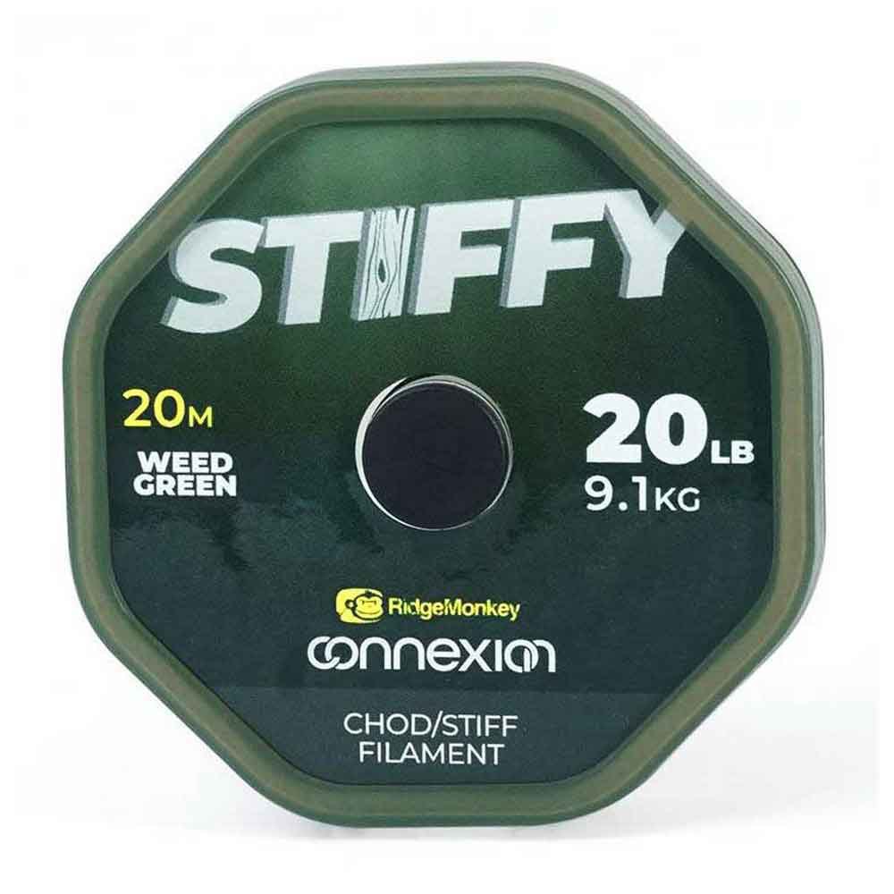Ridgemonkey RMCX-SCSR20 Connexion Stiffy Chod/Stiff Filament 20 m Карповая Ловля Золотистый Black 20 Lbs 