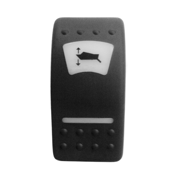 Клавиша выключателя "Дифферентовочные плоскости" TMC 008-039904 из чёрного пластика