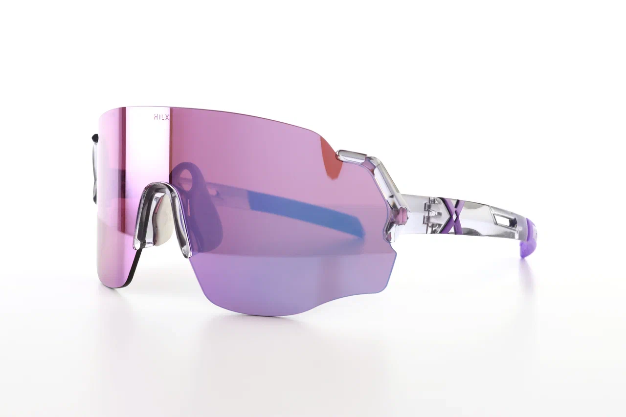 Купить Спортивные очки с диоптриями HILX Savage (L) Shiny Crystal Grey Purple / Purple Lens, rx-562/hsa00416-sv4pr15 7ft.ru в интернет магазине Семь Футов