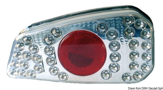 Купить Задний левый фонарь с круглым светоотражателем 6 функции 12 B, Osculati 02.021.26 7ft.ru в интернет магазине Семь Футов