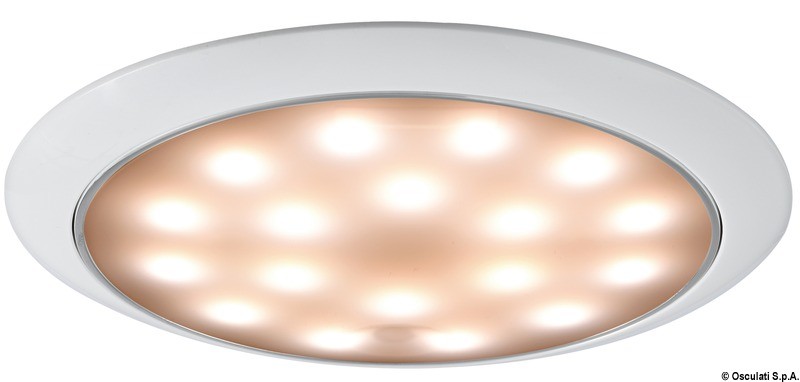 Купить Накладной LED светильник день/ночь 12/24В 3.5Вт 251Лм белый пластик, Osculati 13.408.11 7ft.ru в интернет магазине Семь Футов