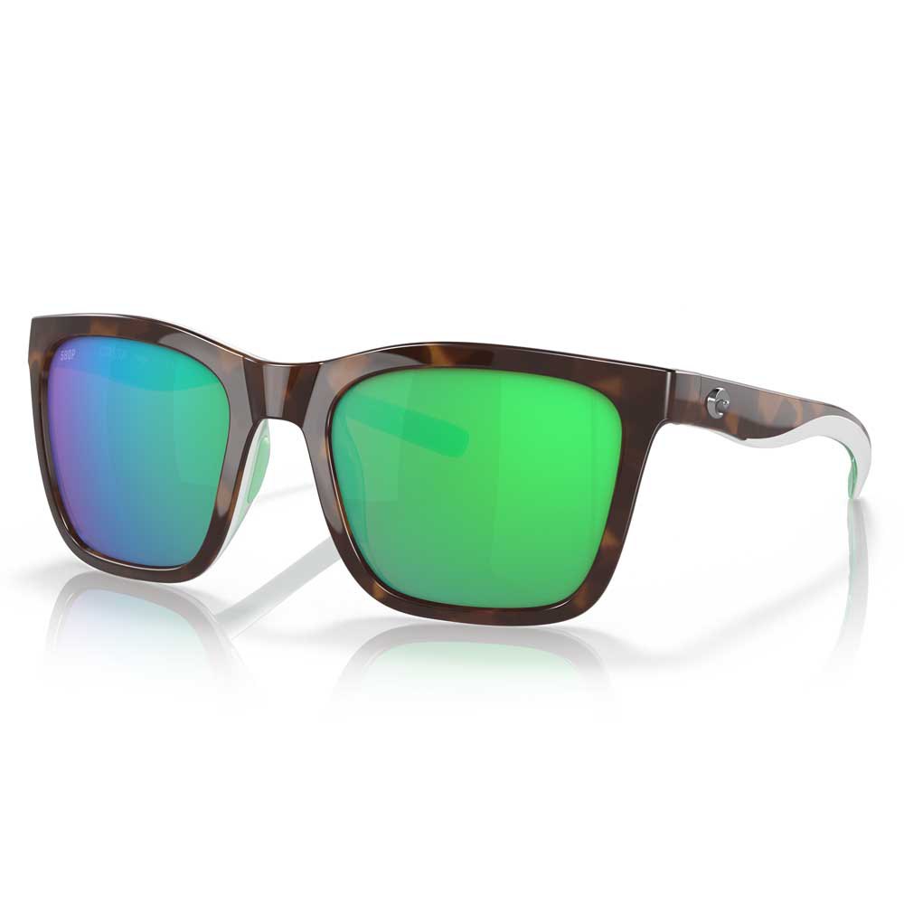 Costa 06S9037-90370956 Зеркальные поляризованные солнцезащитные очки Panga Shiny Tort/White/Seafoam Green Mirror 580P/CAT2
