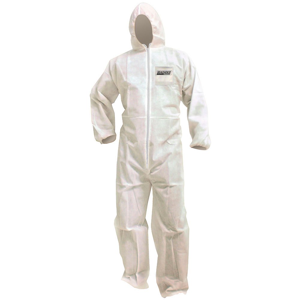 Seachoice 50-93271 DLX Малярный костюм с капюшоном Белая White 4XL 