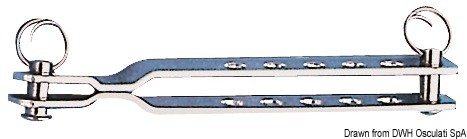 Купить Двойной вантпутенс из нержавеющей стали 120 мм 6 мм, Osculati 58.506.30 7ft.ru в интернет магазине Семь Футов