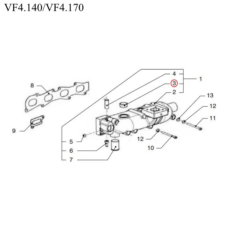 Пробка выпускного коллектора Vetus VFP01364 32 мм для двигателей VF4.140/VF4.170/VF5.220/VF5.250