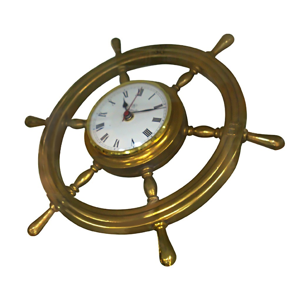 Часы настенные «Штурвал» Foresti & Suardi 2243.L Ø320 из полированной латуни