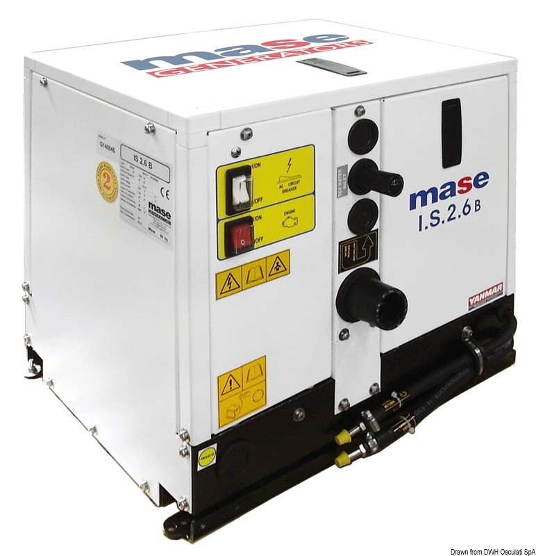 Купить Дизельный генератор MASE модель IS 2.6 (2 кВт) с системой охлаждения воздух/вода, Osculati 50.242.26 7ft.ru в интернет магазине Семь Футов