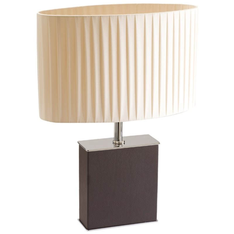 Лампа настольная Foresti&Suardi Tucana R 8140.C.PM.230 E27 250В 100Вт деревянная основа с кожей коричневого цвета