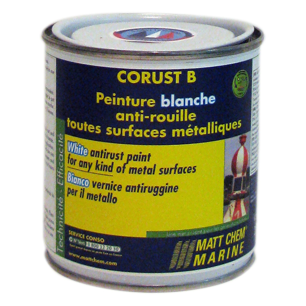 Купить Краска антикоррозийная белая Matt Chem Marine Corust B 916M 250мл 7ft.ru в интернет магазине Семь Футов