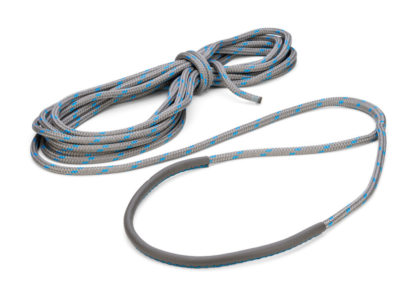 Купить ADVANCE-Швартовочный трос с сращенной проушиной и кожаным чехлом / титановый/синий / Веревка-Ø: 18 мм; Длина: 10 м 7ft.ru в интернет магазине Семь Футов