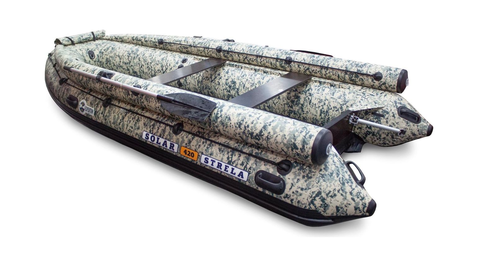 Купить Надувная лодка ПВХ, SOLAR-420 Strela Jet tunnel ф/б, серый SLR420jet_strela_fb_grey 7ft.ru в интернет магазине Семь Футов