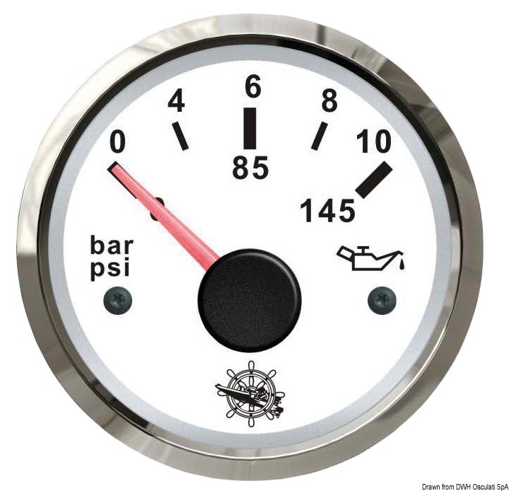 Купить Oil pressure indicator 0/10 bar white/glossy, 27.322.11 7ft.ru в интернет магазине Семь Футов
