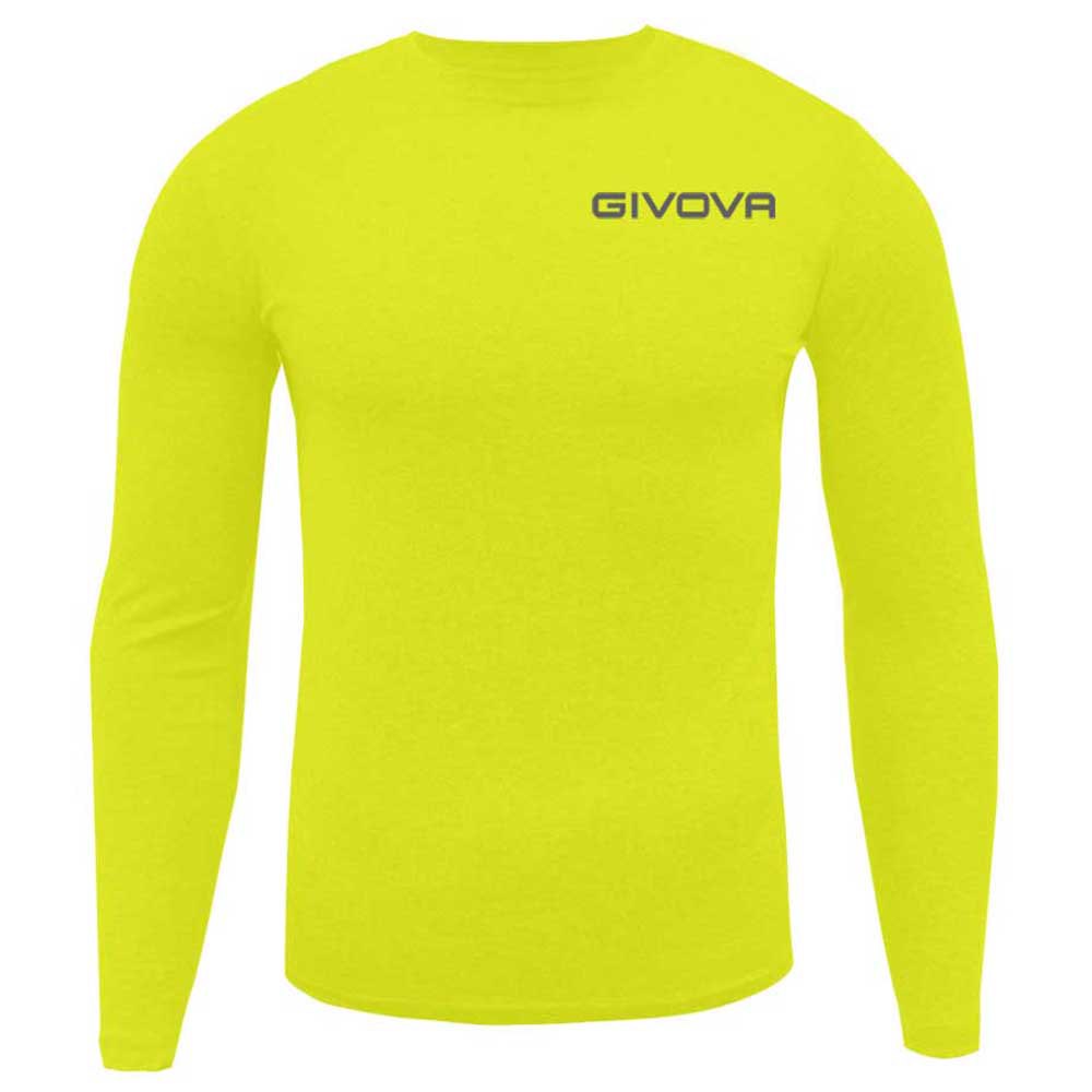 Givova MAE012-0019-S Базовый слой с длинным рукавом Corpus 3 Желтый Fluor Yellow S