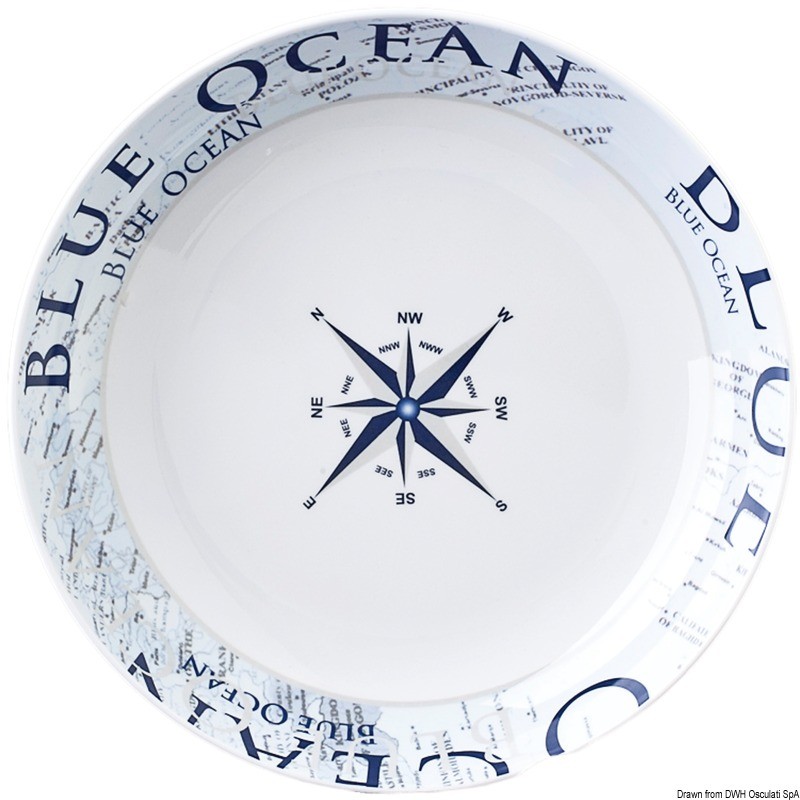 Тарелка глубокая противоскользящая Blue Ocean 21 см, Osculati 48.431.11