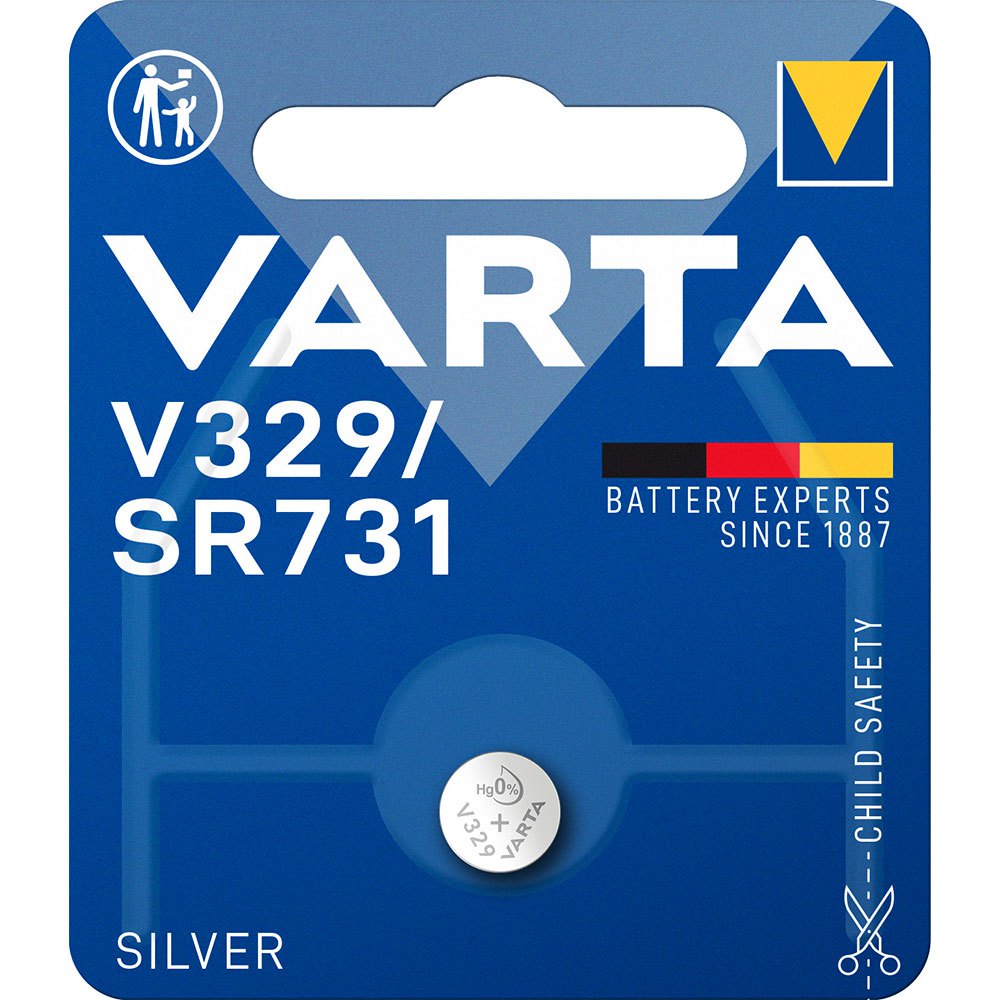 Varta 38573 V329 SR73 Кнопка Батарея Серебристый Blue