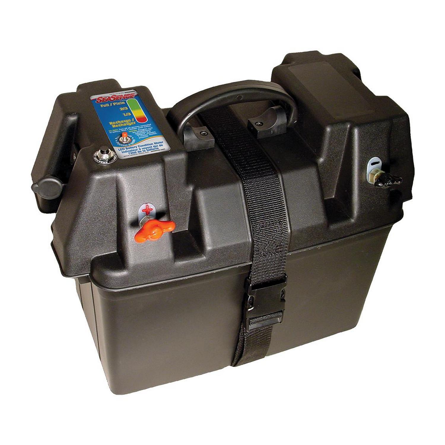 Аккумуляторный ящик/бокс с гнездом прикуривателя и индикатором заряда SeaSense 50090682 33 x 19 x 20 см