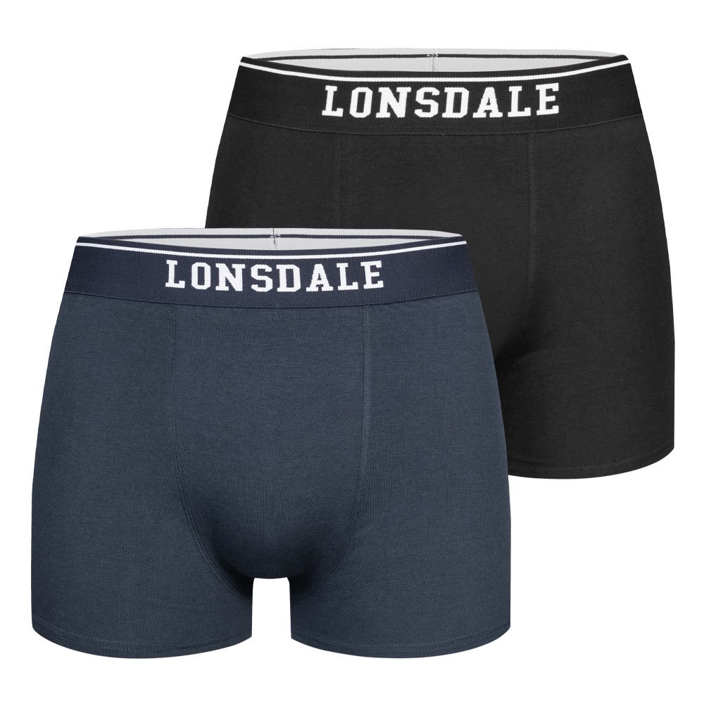 Lonsdale 113859-3510-L Боксёр Oxfordshire 2 Единицы Многоцветный Navy / Black L