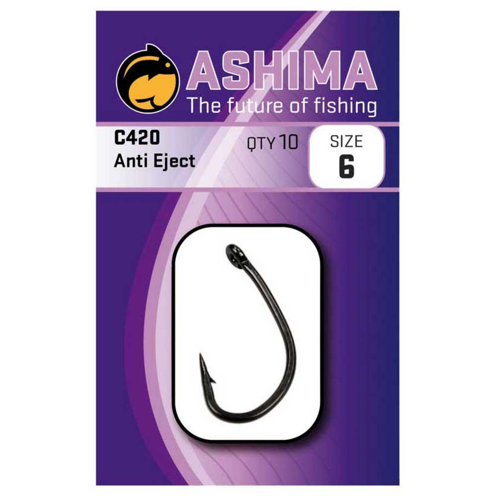 Ashima fishing AS4204 C420 Anti Eject Крючки С Одним Глазком Black Nickel 4