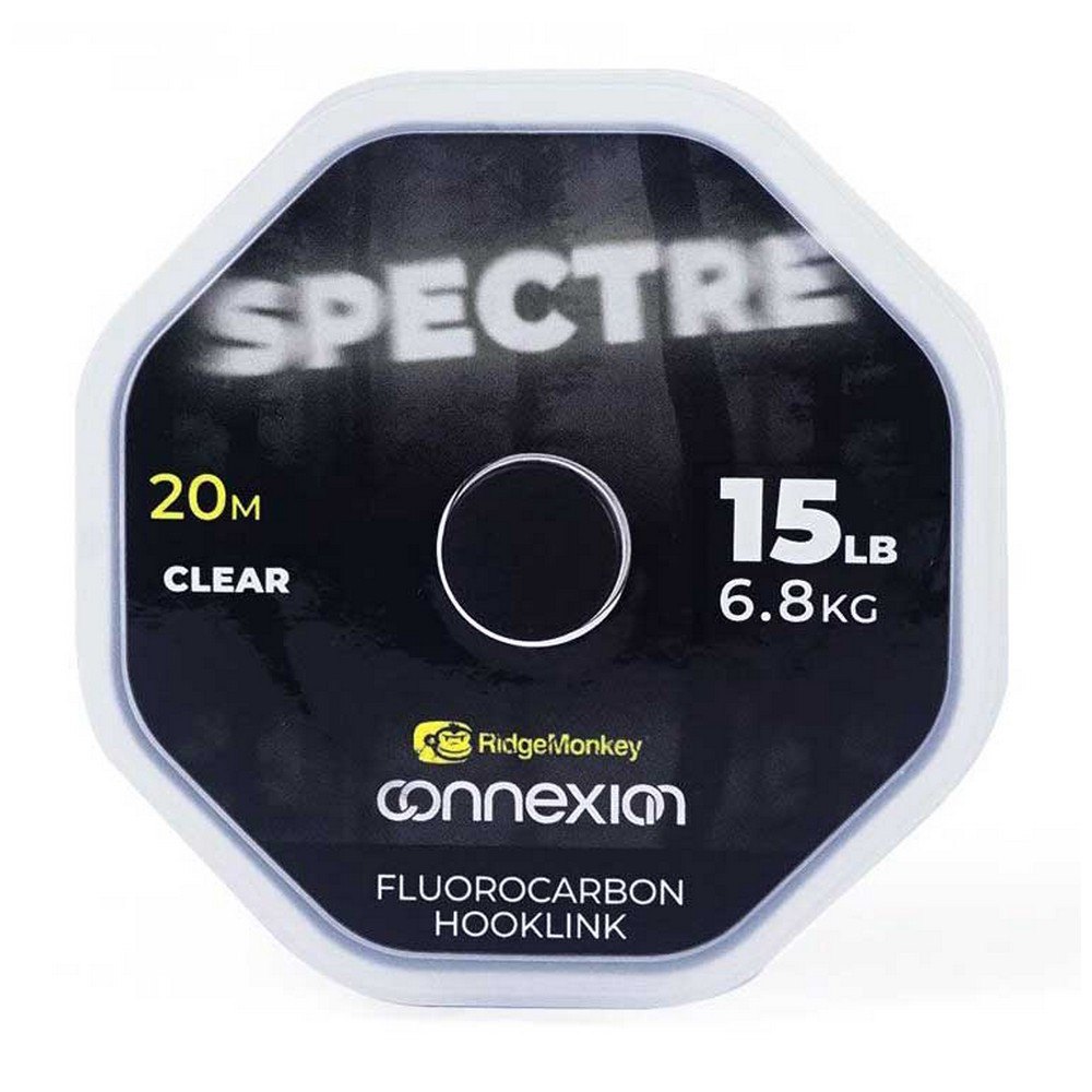 Ridgemonkey RMCX-SPFL-15 Connexion Spectre Fluorocarbon Hooklink 20 m Карповая Ловля Бесцветный Green 15 Lbs 