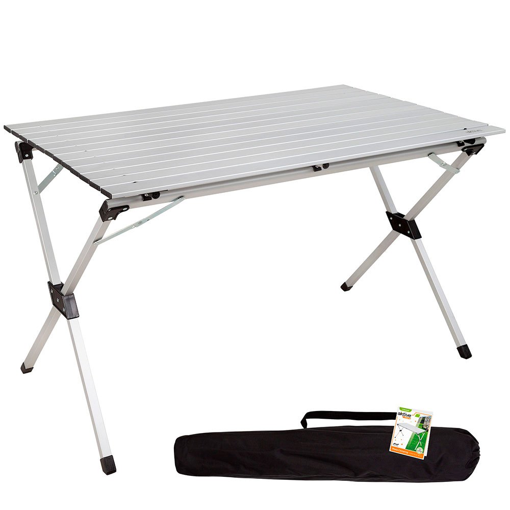 Aktive 52841 110x70x70 Cm Алюминиевый складной стол Серый Aluminium