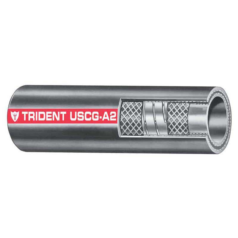 Trident marine 606-3271126 A2 15.2 m Топливный шланг Серебристый Black 38.1 mm