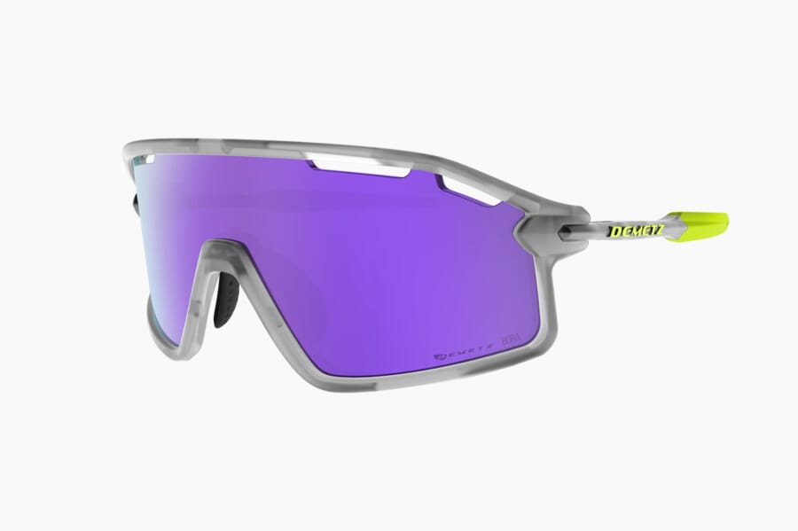 Купить Спортивные очки Demetz Hurry / Crystal Matt / Yellow Fluo V. Grey Mirror Violet Cat.3, hurry7691gs132 7ft.ru в интернет магазине Семь Футов