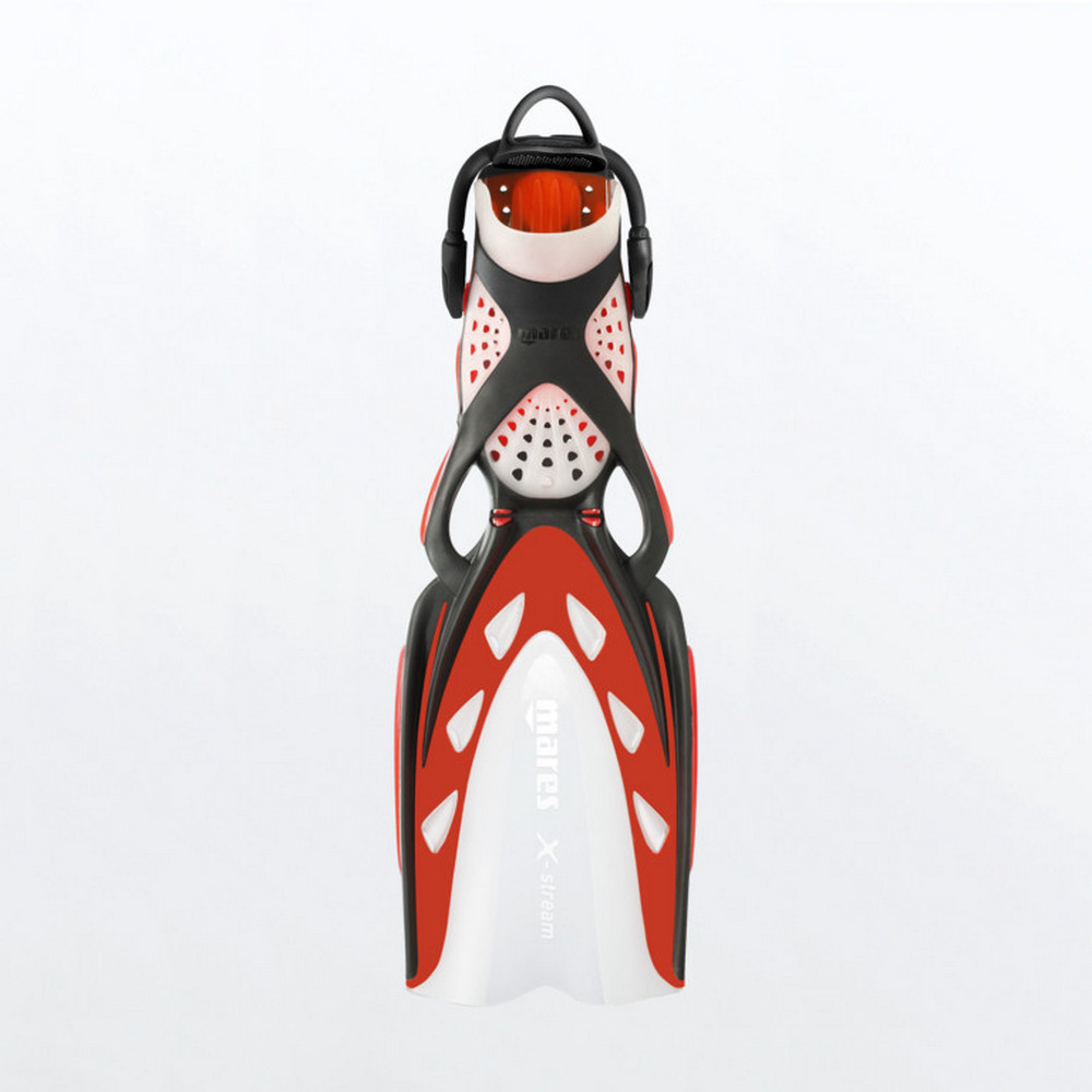 Ласты для дайвинга с открытой пяткой Mares X-Stream 410019 размер 38-40 прозрачный/красный
