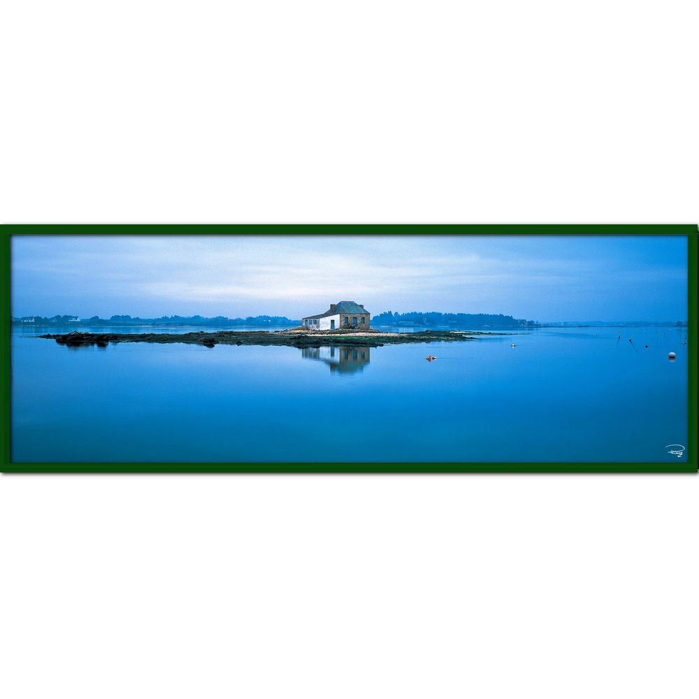 Постер Река Этель "Riviere d'Etel" Филиппа Плиссона Art Boat/OE 521.01.029VC 150x52см в зеленой рамке с веревкой