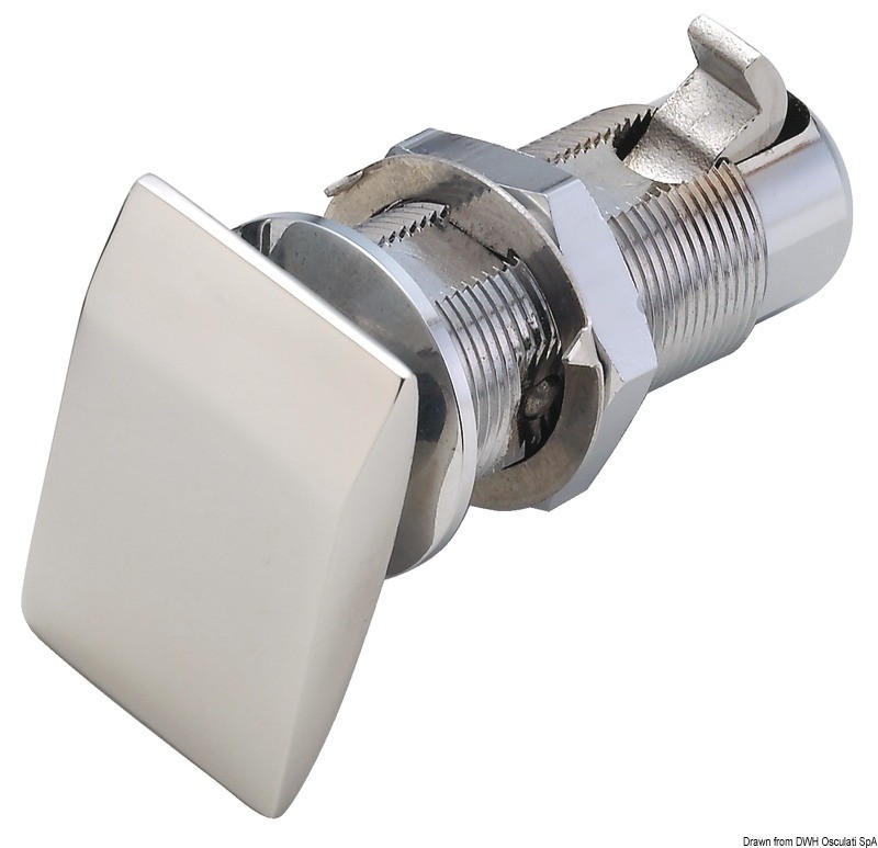 Купить Пружинная защелка запор Flush Lock с прямоугольной кнопкой тип B, Osculati 38.179.51 7ft.ru в интернет магазине Семь Футов