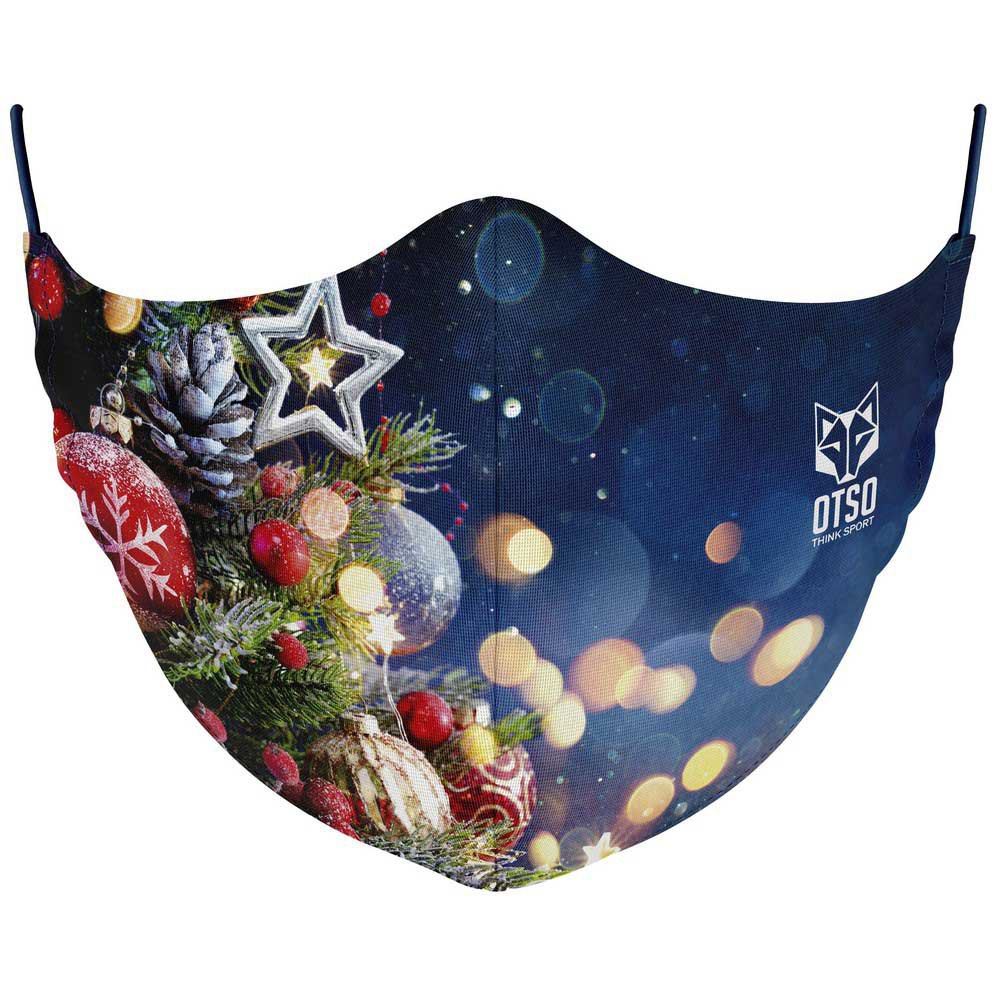 Otso FM-CHRISTBLUE20-ULXL Christmas Tree Маска для лица Голубой Blue / Multicolor L-XL