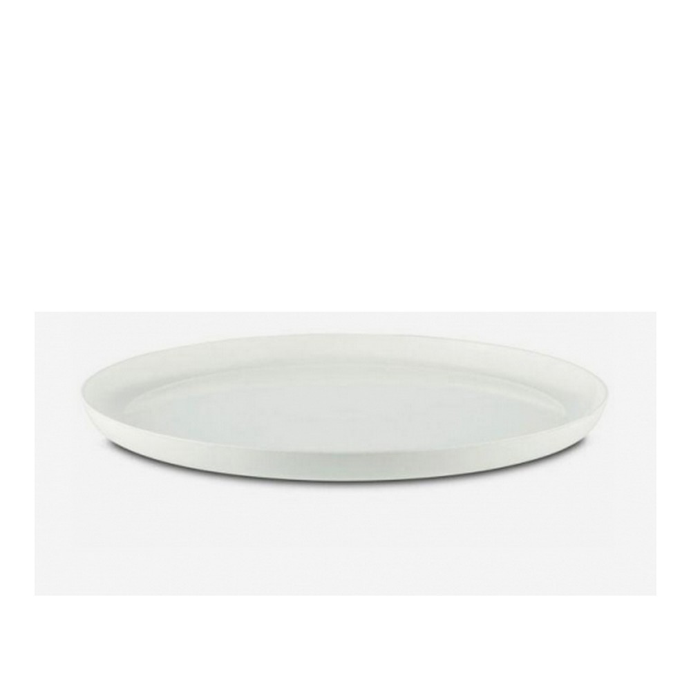 Плоская тарелка Palm Outdoor PM962 ⌀254мм 24мм белая с оранжевым основанием из тритана