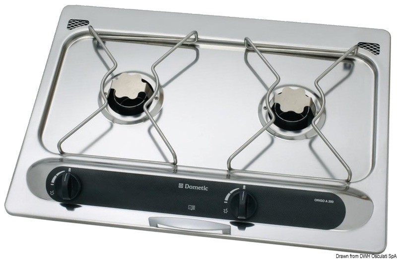 Купить DOMETIC hob recessed 2 burners 500x365 mm, 50.191.00 7ft.ru в интернет магазине Семь Футов