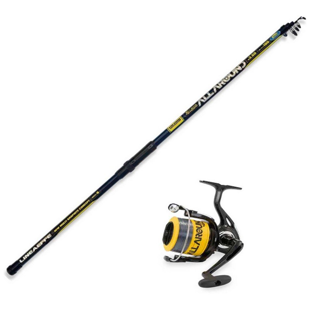 Lineaeffe 2015390 Extreme Fishing Gear All Around Tele Комбо для ловли карпа Серебристый Black 2.10 m 