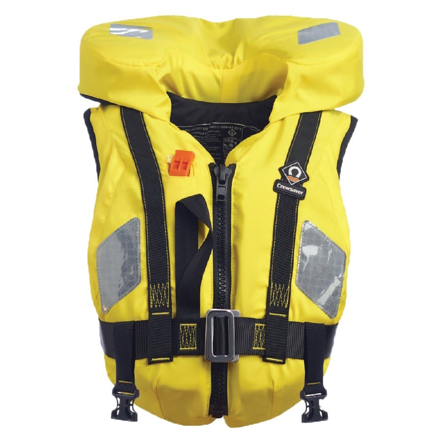 Детский пенопластовый спасательный жилет CrewSaver Supersafe 150N 10175-JUN жёлтый 30 - 40 кг обхват груди 55 - 70 см с возможностью крепления страховки