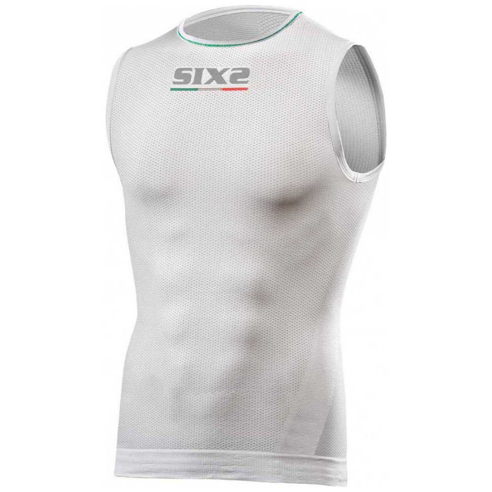Sixs 66505-M-100 Безрукавная базовая футболка SML BreezyTouch Белая White Carbon M-L