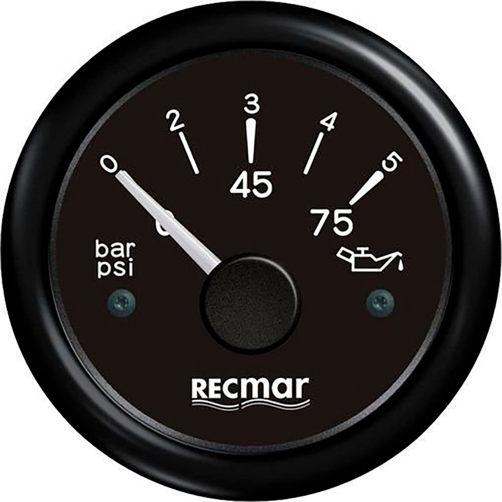 Recmar RECKY15201 10-184ºC 0/5 bar Индикатор давления масла Черный Black 51 mm 